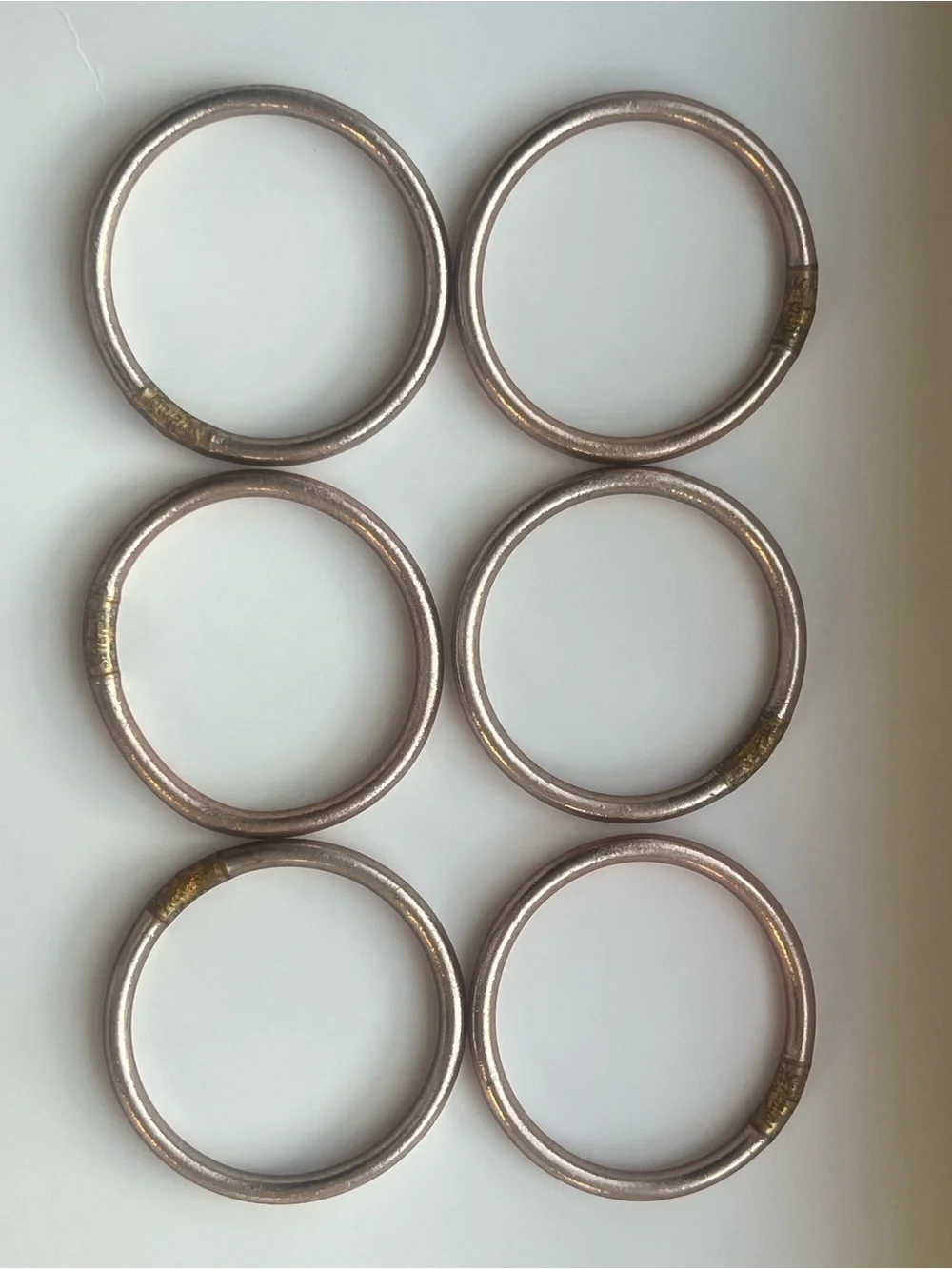 BuDha Girl bangles. Rose Gold set of 6-YOUTH Size large